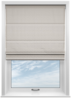 Dew Drop, Metallic Ivory - Twist&Fit Roman Blind